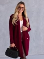 Klasyczny KARDIGAN Blaszka Kieszenie DELFINA - bordo