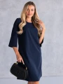 SUKIENKA z ozdobnymi rękawami DAJANA - granat