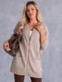 KARDIGAN Sweter ZAMEK Kieszenie SIMONA - Beige