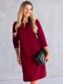 SUKIENKA Elegancka prosta z łezką EULA  - bordo