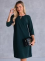 SUKIENKA Elegancka prosta z łezką EULA - szmaragd