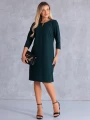 SUKIENKA Elegancka prosta z łezką EULA - szmaragd