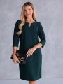 SUKIENKA Elegancka prosta z łezką EULA - szmaragd