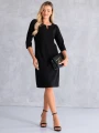 SUKIENKA Elegancka prosta z łezką EULA - czarny