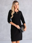 SUKIENKA Elegancka prosta z łezką EULA - czarny