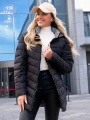 Kurtka w geometryczny wzór CINZIA - czarny