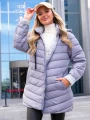 Kurtka w geometryczny wzór CINZIA - violet