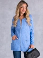 Sweter KARDIGAN ZAMEK Kieszenie VALESKA - Baby Blue