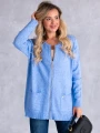 Sweter KARDIGAN ZAMEK Kieszenie VALESKA - Baby Blue