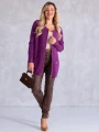 Sweter KARDIGAN ZAMEK Kieszenie VALESKA - Violet
