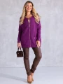 Sweter KARDIGAN ZAMEK Kieszenie VALESKA - Violet