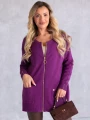 Sweter KARDIGAN ZAMEK Kieszenie VALESKA - Violet