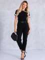 SPODNIE jeansowe mom fit z prostą nogawką SCARLETT - czarny