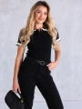 SPODNIE jeansowe mom fit z prostą nogawką SCARLETT - czarny