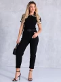 SPODNIE jeansowe mom fit z prostą nogawką SCARLETT - czarny
