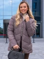 KURTKA Pikowana SKOS Kaptur LIVIA - Fiolet