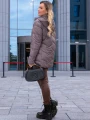 KURTKA Pikowana SKOS Kaptur LIVIA - Fiolet