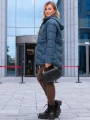 KURTKA Pikowana SKOS Kaptur LIVIA - Morski