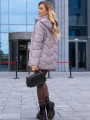 KURTKA Pikowana SKOS Kaptur LIVIA - Szary