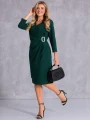 Elegancka SUKIENKA Z Ozdobą LESLIE - Szmaragd