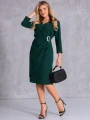 Elegancka SUKIENKA Z Ozdobą LESLIE - Szmaragd