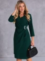 Elegancka SUKIENKA Z Ozdobą LESLIE - Szmaragd