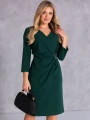 Elegancka SUKIENKA Z Ozdobą LESLIE - Szmaragd