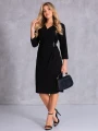 Elegancka SUKIENKA Z Ozdobą LESLIE - Czarny