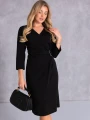 Elegancka SUKIENKA Z Ozdobą LESLIE - Czarny
