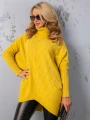 SWETER Tłoczenia GOLF Kieszenie DELILAH - cytryna