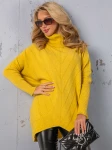 SWETER Tłoczenia GOLF Kieszenie DELILAH - cytryna