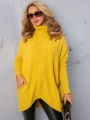 SWETER Tłoczenia GOLF Kieszenie DELILAH - cytryna