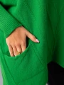 SWETER Tłoczenia GOLF Kieszenie DELILAH - kiwi