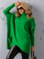 SWETER Tłoczenia GOLF Kieszenie DELILAH - kiwi