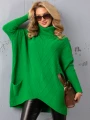 SWETER Tłoczenia GOLF Kieszenie DELILAH - kiwi