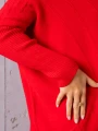 SWETER Tłoczenia GOLF Kieszenie DELILAH - czerwień