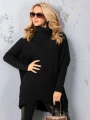 SWETER Tłoczenia GOLF Kieszenie DELILAH - czarny
