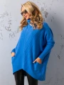 SWETER Tłoczenia GOLF Kieszenie DELILAH - blue