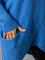 SWETER Tłoczenia GOLF Kieszenie DELILAH - blue