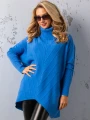 SWETER Tłoczenia GOLF Kieszenie DELILAH - blue