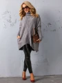 SWETER Tłoczenia GOLF Kieszenie DELILAH - szary
