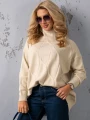 SWETER Kłosy GOLF Zawieszka JUDY - latte
