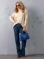 SWETER Kłosy GOLF Zawieszka JUDY - latte