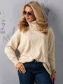 SWETER Kłosy GOLF Zawieszka JUDY - latte