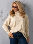SWETER Kłosy GOLF Zawieszka JUDY - latte