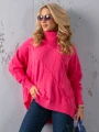 SWETER Kłosy GOLF Zawieszka JUDY - fuksja