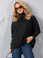 SWETER Kłosy GOLF Zawieszka JUDY - czarny