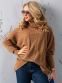 SWETER Kłosy GOLF Zawieszka JUDY - mokka