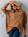SWETER Kłosy GOLF Zawieszka JUDY - mokka
