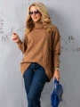 SWETER Kłosy GOLF Zawieszka JUDY - mokka